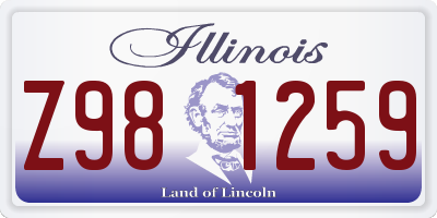 IL license plate Z981259