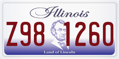 IL license plate Z981260