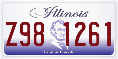 IL license plate Z981261