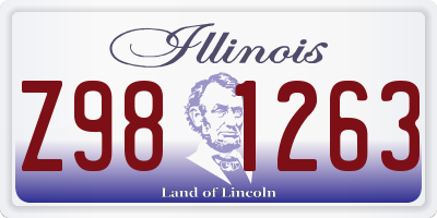 IL license plate Z981263