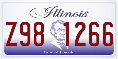 IL license plate Z981266