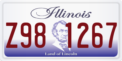 IL license plate Z981267