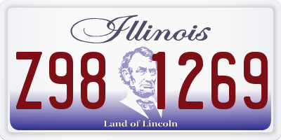 IL license plate Z981269