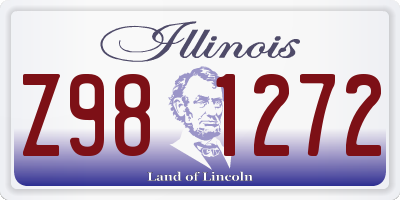 IL license plate Z981272