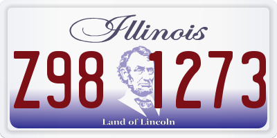 IL license plate Z981273