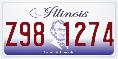 IL license plate Z981274