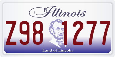 IL license plate Z981277