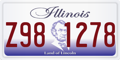 IL license plate Z981278