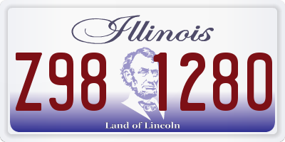 IL license plate Z981280