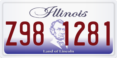 IL license plate Z981281