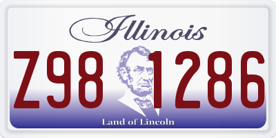 IL license plate Z981286