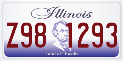 IL license plate Z981293