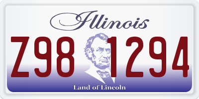 IL license plate Z981294