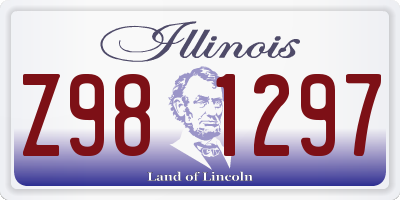 IL license plate Z981297