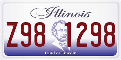 IL license plate Z981298