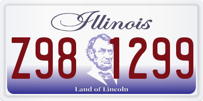 IL license plate Z981299