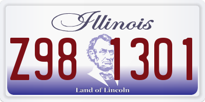 IL license plate Z981301