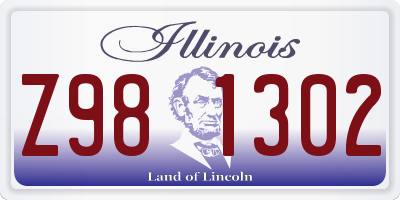 IL license plate Z981302