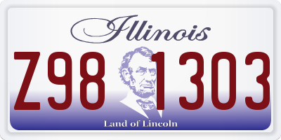 IL license plate Z981303