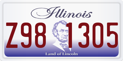 IL license plate Z981305