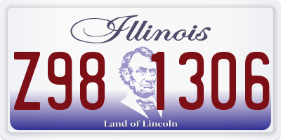 IL license plate Z981306