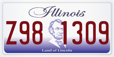 IL license plate Z981309