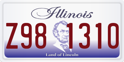 IL license plate Z981310