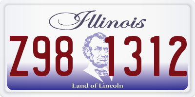 IL license plate Z981312