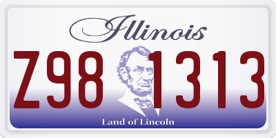 IL license plate Z981313