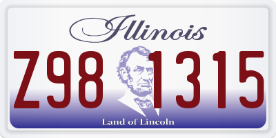 IL license plate Z981315