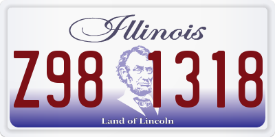 IL license plate Z981318