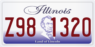 IL license plate Z981320