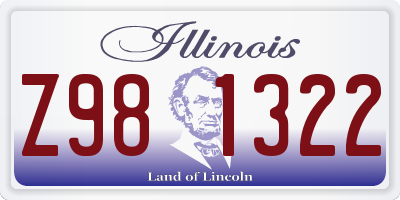 IL license plate Z981322