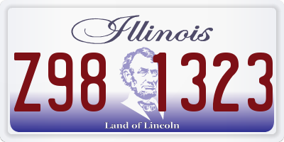 IL license plate Z981323