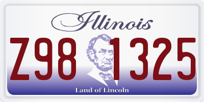 IL license plate Z981325