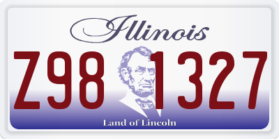 IL license plate Z981327