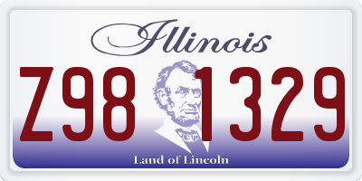 IL license plate Z981329