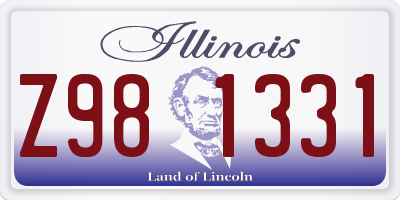 IL license plate Z981331