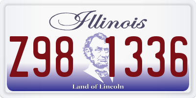 IL license plate Z981336