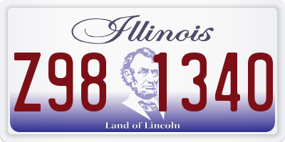 IL license plate Z981340