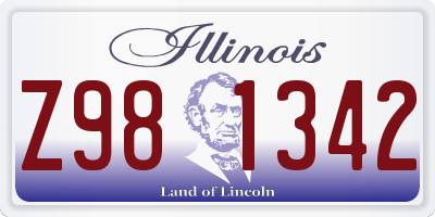 IL license plate Z981342