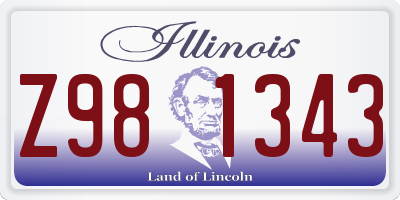 IL license plate Z981343