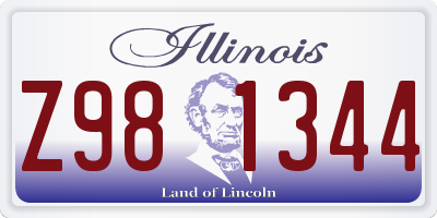 IL license plate Z981344