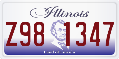 IL license plate Z981347