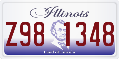 IL license plate Z981348