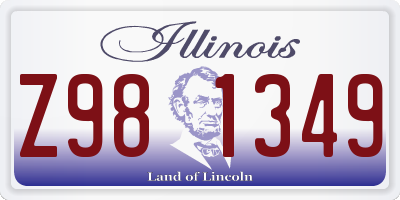 IL license plate Z981349