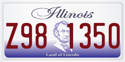 IL license plate Z981350