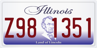 IL license plate Z981351