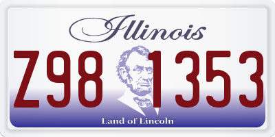 IL license plate Z981353