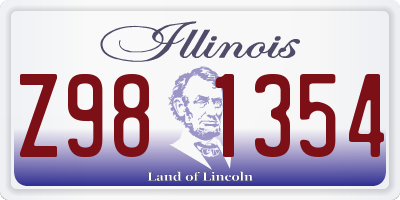 IL license plate Z981354